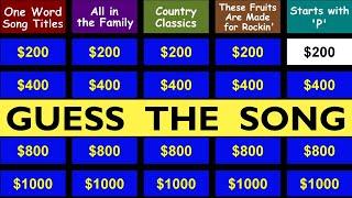 Guess the Song Jeopardy Style | Quiz #20