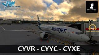 iFly 737max8 | WestJet OPS | Canadian Rockies with SayIntentions!  | Vancouver - Calgary - Saskatoon