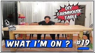 I Built an 8FT Farmhouse Table FROM SCRATCH!| UNDER $300 BUDGET EASY DIY PROJECT, HOW TO