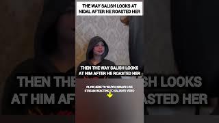 The WAY Salish Matter LOOKS At Nidal Wonder After He ROASTED Her?!  #nalish #trend #trending #cute