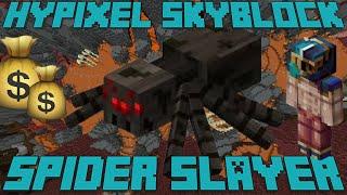 Spider Slayer makes 30m/hr! Spider Slayer Guide - Skyblock #4