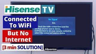 How to Fix My Hisense Smart TV is connected to my WiFi, but not internet || Quick Solve in 2 minutes