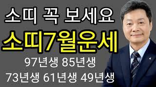 2025년 을사년 7월달 소띠운세  재물운 건강운 사업운 매매운 애정운   97년생  85년생 73년생 61년생 49년생  전화상담 및 방문상담 010- 9595- 9605