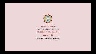 VLSI Technology | IC Assembly & Packaging | AKTU Digital Education