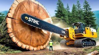 Extreme Dangerous Fastest Big Chainsaw Cutting Tree Machines-THE MONSTER Destroys The Tree Stump #2