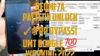 Redmi 7A Pattern unlock  [Frp bypass] Umt Dongle  working 2022