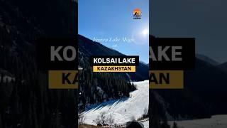 “Step into a frozen paradise at Kolsai Lake – a winter wonderland”