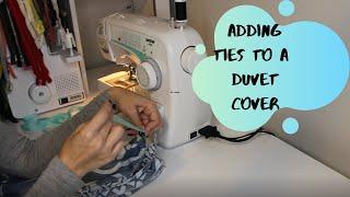 Adding ties to a duvet cover