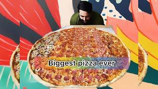 Indian doing Biggest pizza challenge in Philippines 