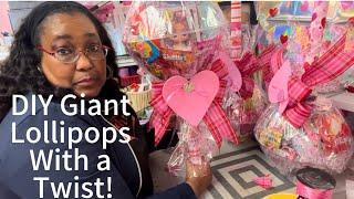 DIY Valentine's Jumbo Lollipops with a Twist!