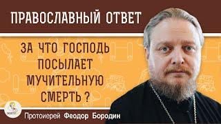 ЗА ЧТО ГОСПОДЬ ПОСЫЛАЕТ МУЧИТЕЛЬНУЮ СМЕРТЬ ?  Протоиерей Феодор Бородин