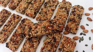 Granola Bars Recipe| Low-Carb | Sugar-Free |Healthy Recipes | Crunchy Bars