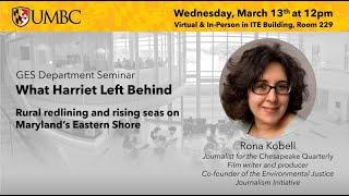 Spring 2024 GES Seminar Series with Rona Kobell