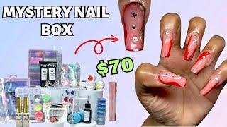 Trying a Mystery Nail Box ColorfulJuly | Summer Polygel Nail Tutorial