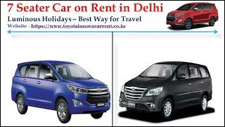 7 seater cab Rental in Delhi for outstation | Innova car for rent near me with Driver - MWT