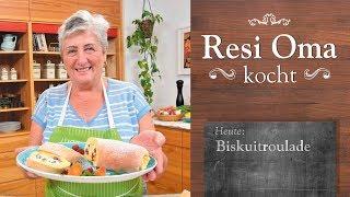 Resi Oma kocht -  Biskuitroulade mit Beerenfülle