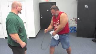 Strongman Feats - Bar Bending 1 - Half Inch Rebar Into a Fish