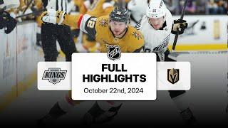 Kings at Golden Knights | October 22, 2024 | NHL Full Game Highlights