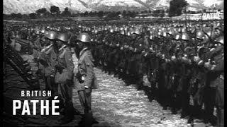 Carsoli Aka Mussolini With King Emmanuel At Military Parade (1937)