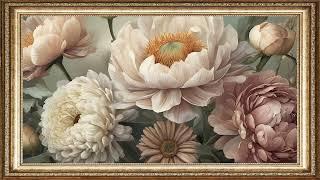 Framed Vintage Flower Collection TV Art Screensaver Slideshow 12 Images 2 Hours