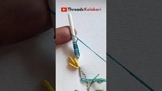 amazing thread flower making tutorial #handembroidery