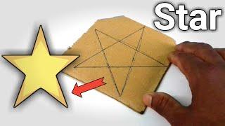 How to make star with cardboard step by step