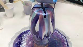 Resin Vase and Tray - PURPLE and Silver!