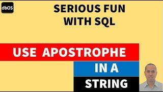 Use apostrophe in a string | Use single-quote in a string