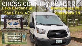 Traveling to Lake Dardanelle State Park AR & Montgomery Bell State Park TN: Road Trip Days 30 & 31