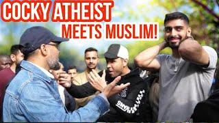 Cocky Atheist meets Muslim! Hashim Vs Visitors | Speakers Corner | Hyde Park