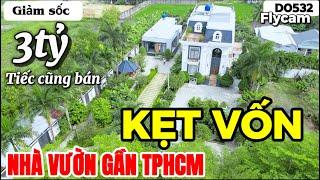 Nhà vườn đẹp gần tphcm kẹt vốn hạ giá bán hơn 3tỷ nhà vườn cấp 4 nghĩ dưỡng | nhà vườn 365 - D0532