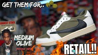 HERE'S YOUR CHANCE AT A PAIR FOR RETAIL! JORDAN 1 LOW TRAVIS SCOTT MEDIUM OLIVE HOW TO SECURE A PAIR