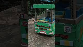 miniatur truk dari kardus bekas #cinematic #miniatur #trukoleng #mainananak #truk #mobil #anak