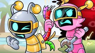 Fun Bot Steals Pink Bot's Heart?! | Incredibox Sprunki Animation