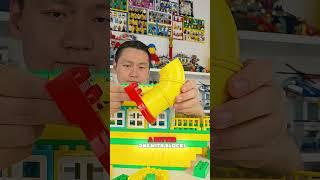  Dad built a super cool big ship with building blocks#shorts