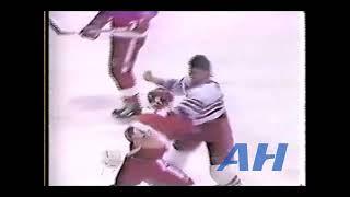 AHL ?. ?, 1991 Guy Larose,BNG v Al Conroy,ADI Binghamton Rangers Adirondack Red Wings