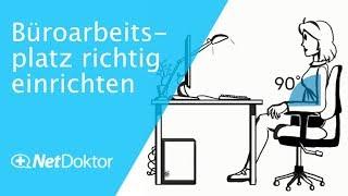 Ergonomischer Arbeitsplatz: Büroarbeitsplatz richtig einrichten - NetDoktor.de