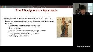 Dan Hoyer: Exploring the Dynamics of Societies in Crisis Cliodynamics and Quantitative History