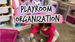 PLAYROOM STORAGE | Small Space Organization | Moms Doing Stuff