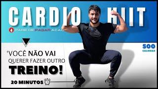 Treino CARDIO  20 minutos SÓ COM EXERCÍCIOS AERÓBICOS | HIIT em casa (((500 calorias)))