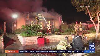 Man in critical condition, dogs injured after Fullerton house fire