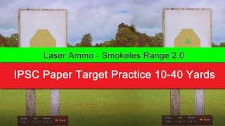 Practice Shooting IPSC Paper Targets 10-40 Yards - Laser Ammo Smokeless Range 2.0 Shooting Simulator