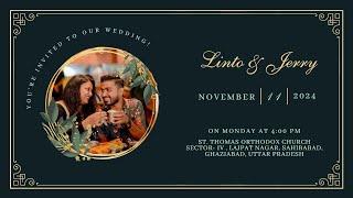 Linto weds Jerry | Wedding Ceremony | 11 November 2024 | LIVE | Wedding Company Delhi