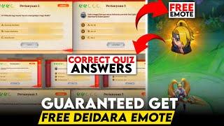 HOW TO UNLOCK DEIDARA EMOTE – ALL QUIZ ANSWERS REVEALED | NARUTO X MLBB EVENT 2025