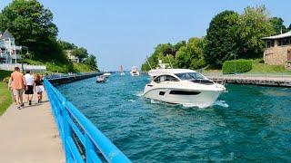 A Walk By The Beach, Lighthouse And Boat Watching By The Pine River Channel / Charlevoix, Michigan ￼