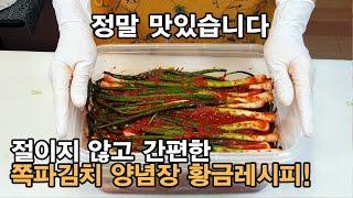 쪽파김치 맛있게 담그는 방법. 정말 맛있는 양념 비율 황금 레시피. 초보자도 쉽게 따라 할 수 있어요. [백길월의 한식요리]