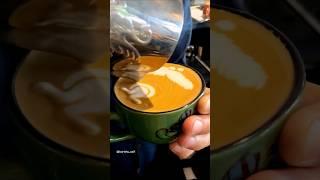 Crazy  Monkey  coffee art #shorts #youtube #coffee #baristalife #specialtycoffee #baristaasifali