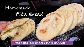 Homemade Pita Bread | How To Make Easy Pita Bread in Cast-Iron Skillet