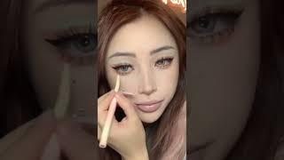 simple douyin makeup tutorial | baddie makeup #douyinmakeup #makeuptutorial #ytshorts #makeuplook