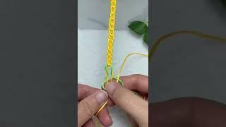 How to weave a youthful and pretty yellow bracelet #diy #diycrafts #bracelets